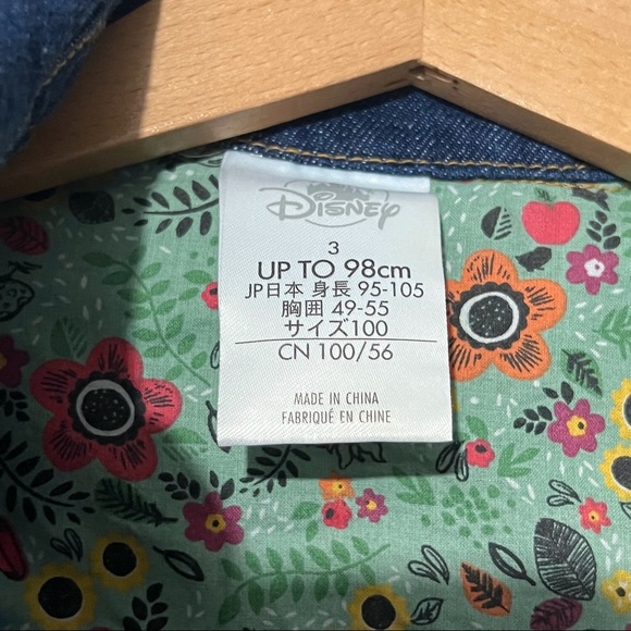 Disney Animators SNOW WHITE Girls Toddler Jean Denim Jacket Coat 3 - Picture 4 of 8